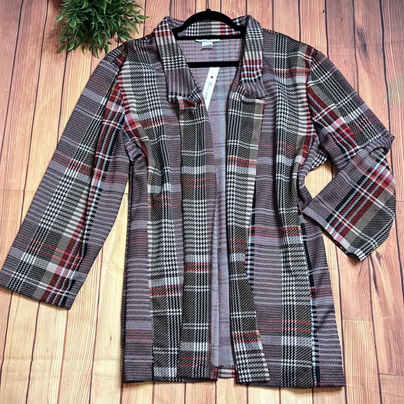 Love Nation Plaid Blazer size 3X - Picture 1 of 5